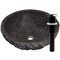 Novatto Absolute Natural Granite Vessel Sink with Matte Black Umbrella Drain NOSV-ANMB - alternate 1